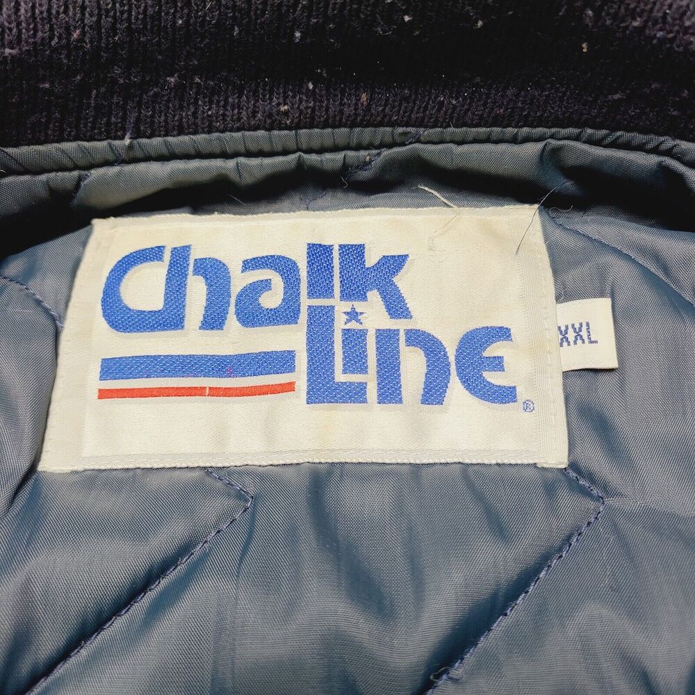 Vintage Chalk Line Michigan Wolverines Wool Varsity Letterman Jacket Size 2XL - Picture 6 of 11